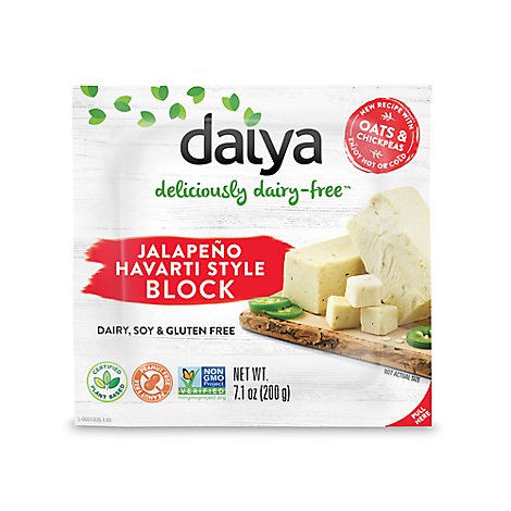 Daiya Dairy Free Havarti Style Jalapeno Garlic Wedge Cheese - 7.1 Oz