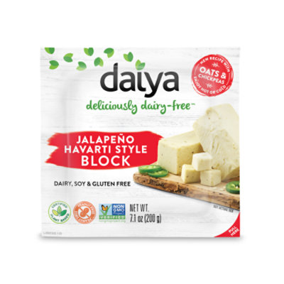 Daiya Dairy Free Havarti Style Jalapeno Garlic Wedge Cheese - 7.1 Oz