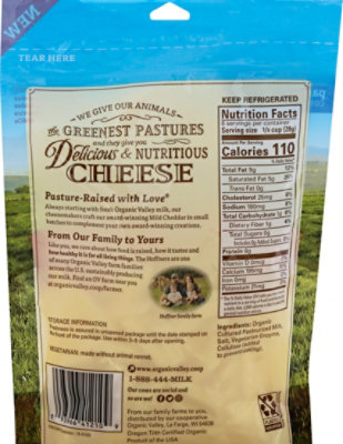 Organic Valley Cheese Organic Finely Shredded Mild Cheddar - 6 Oz - Image 5