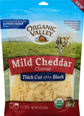 Organic Valley Cheese Organic Finely Shredded Mild Cheddar - 6 Oz - Image 2