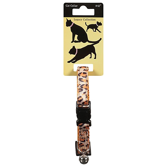Legacy Collection Cat Collar 8 to 12 Inch Leopard Print Card - Each