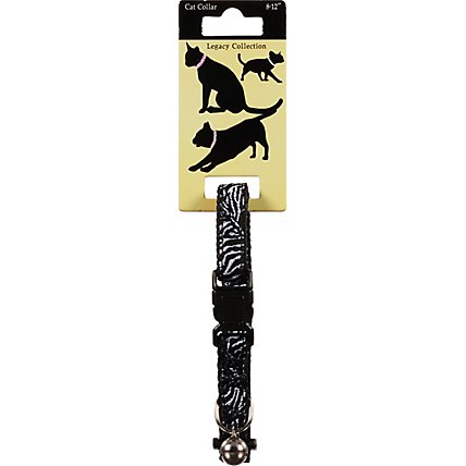 Legacy Collection Cat Collar 8 to 12 Inch Black Zebra Print Card - Each - Image 2