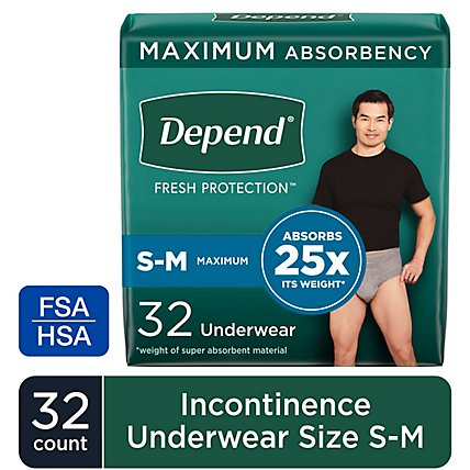 Depend FIT FLEX Adult Incontinence Underwear for Men - 34 Count - Image 2