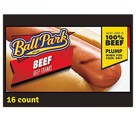 Ball Park Bun Size Beef Hot Dogs - 16 Count