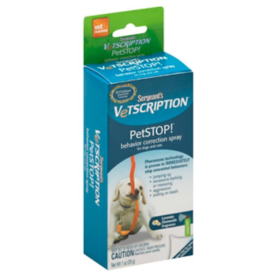 Behavior correction outlet spray for dogs