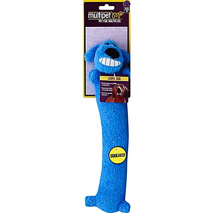 Multipet Dog Toy Loofa Dog The Original 12 Inch Assorted Colors - Each - Image 2