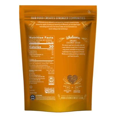 Wholesome Sweeteners Organic Coconut Palm Sugar - Lb - Image 5