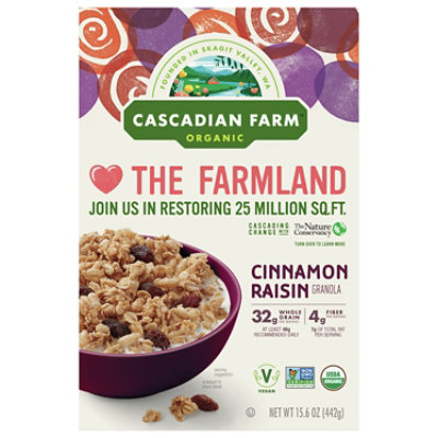 Cascadian Farm Organic Granola Cinnamon Raisin - 15.6 Oz