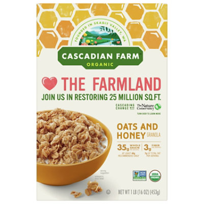 Cascadian Farm Organic Granola Oats and Honey - 16 Oz - Image 3