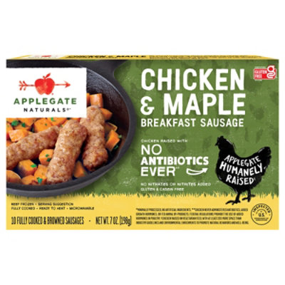 Applegate Natural Chicken & Maple Breakfast Sausage Frozen - 7oz - Image 2