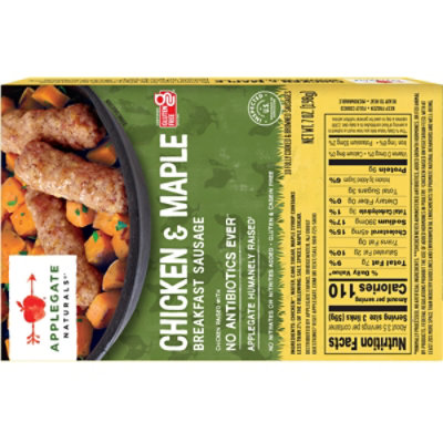 Applegate Natural Chicken & Maple Breakfast Sausage Frozen - 7oz - Image 5