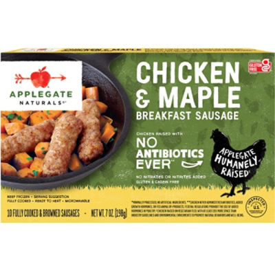 Applegate Natural Chicken & Maple Breakfast Sausage Frozen - 7oz - Image 1