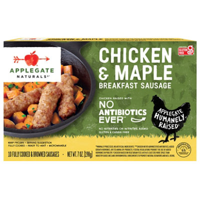 Applegate Natural Chicken & Maple Breakfast Sausage Frozen - 7oz