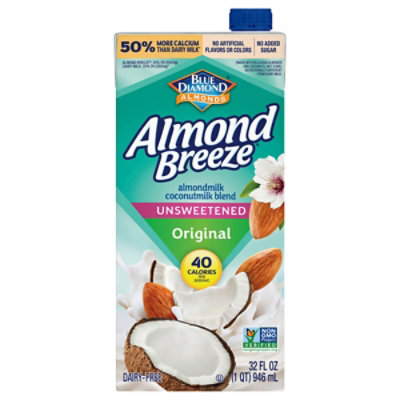 Almond Breeze Unsweetened Coconut Original Shelf Stable Almond Milk - 32 Oz