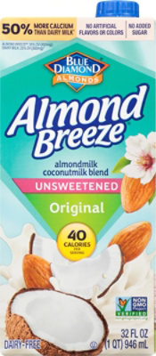 Almond Breeze Unsweetened Coconut Original Shelf Stable Almond Milk - 32 Oz - Image 2