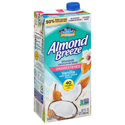 Almond Breeze Unsweetened Coconut Vanilla Shelf Stable Almond Milk - 32 Oz - Image 1