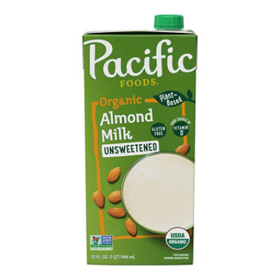 Pacific Foods Organic Unsweetened Almond Milk - 32 Fl. Oz. - Image 1