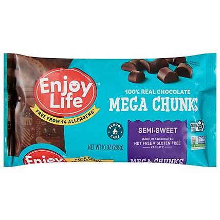 enjoy life Chocolate Semi-Sweet Mega Chunks - 10 Oz - Image 1