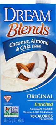 Dream Blends Coconut Almond & Chia Drink Enriched Original - 32 Fl. Oz. - Image 2
