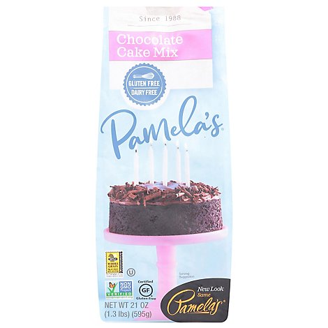 Pamelas Cake Mix Chocolate - 21 Oz