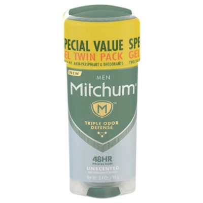 Mitchum Anti-Perspirant & Deodorant For Men Gel Unscented Twin Pack - 2-3.4 Oz - Image 3