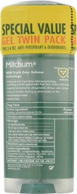 Mitchum Anti-Perspirant & Deodorant For Men Gel Unscented Twin Pack - 2-3.4 Oz - Image 5