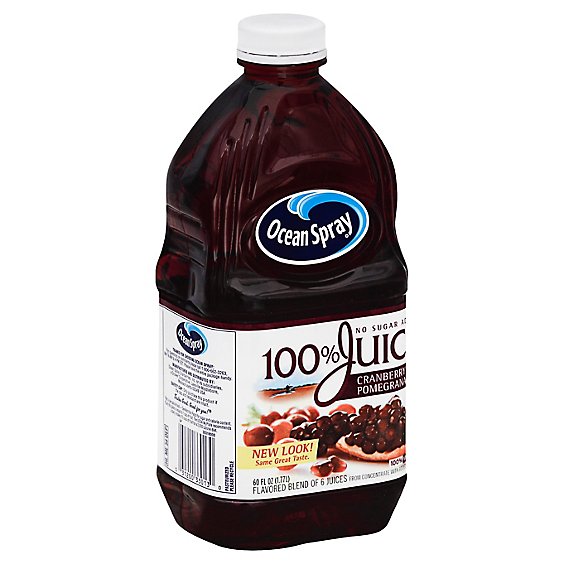 Ocean Spray 100% Juice Drink No Sugar Cranberry Pomegranate - 60 Fl. Oz.