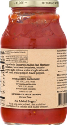 Cucina Antica Cooking Sauce Tomato Basil Jar - 25 Oz - Image 6