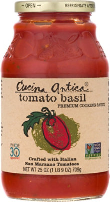 Cucina Antica Cooking Sauce Tomato Basil Jar - 25 Oz - Image 2