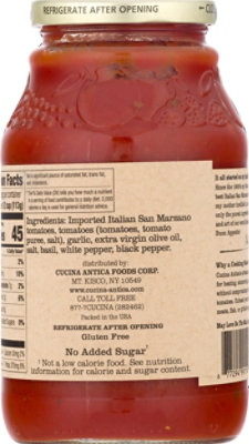 Cucina Antica Cooking Sauce Marinara Garlic Jar - 25 Oz - Image 6