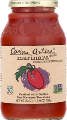 Cucina Antica Cooking Sauce Marinara Garlic Jar - 25 Oz - Image 2