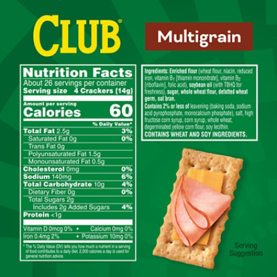 Club Multi Grain Snack Crackers - 12.7 Oz - Image 3