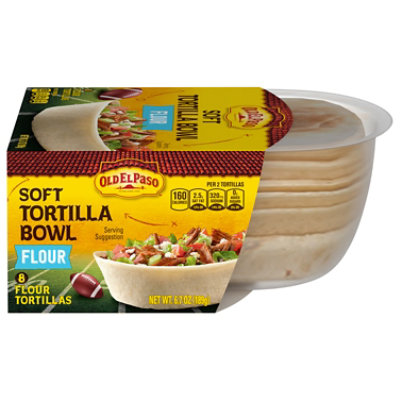 Old El Paso Tortillas Flour Taco Boats Soft Tortillas Tub 8 Count - 6.7 Oz - Image 1