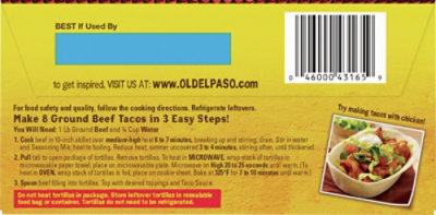 Old El Paso Tortillas Flour Taco Boats Soft Tortillas Dinner Kit Box 8 Count - 10.9 Oz - Image 5