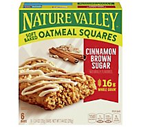 Nature Valley Oatmeal Squares Soft-Baked Cinnamon Brown Sugar - 6-1.24 Oz