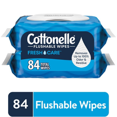 Cottonelle Flushable Wet Wipes Fliptop Pack - 84 Count - Image 1