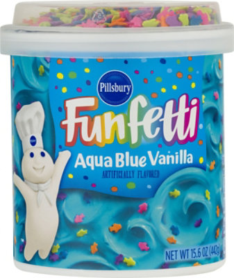 Pillsbury Funfetti Frosting Vanilla Aqua Blue - 15.6 Oz - Vons