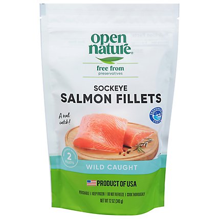 Open Nature Salmon Sockeye Fillet Wild Caught - 12 Oz - Image 1