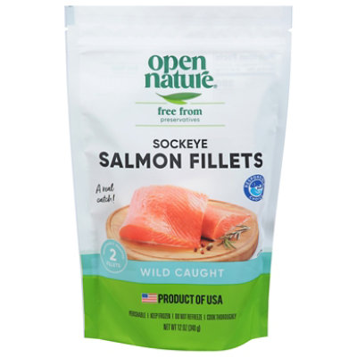 Open Nature Salmon Sockeye Fillet Wild Caught - 12 Oz - ACME Markets