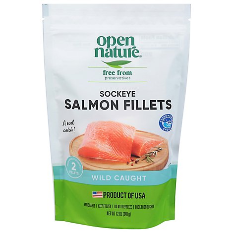 Open Nature Salmon Sockeye Fillet Wild Caught - 12 Oz