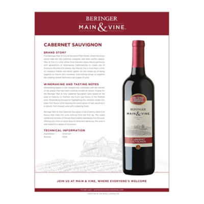 Beringer Ca Cabernet Wine - 1.5 Liter - Image 2