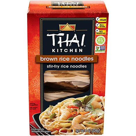 Thai Kitchen Gluten Free Brown Rice Noodles - 8 Oz
