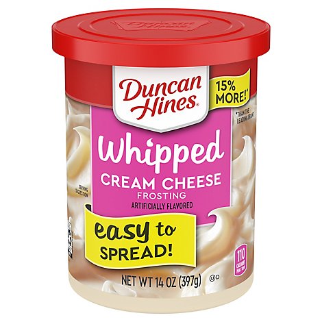 Duncan Hines Whipped Cream Cheese Frosting - 14 Oz
