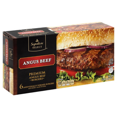 Signature SELECT Premium Angus Beef Patty - 6 CT - Safeway