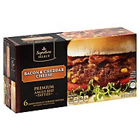 Signature SELECT Premium Angus Beef Hamburger Patties Bacon And Cheddar Cheese - 32 Oz - Image 1
