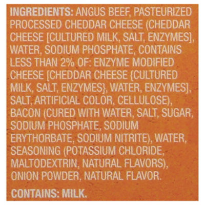 Signature SELECT Bacon And Cheddar Cheese Premium Angus Beef Hamburger Patties - 32 Oz - Image 4