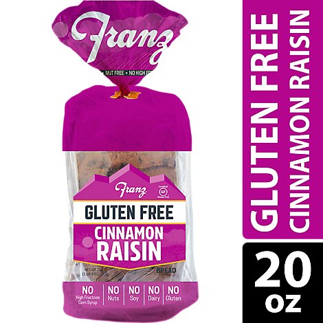 Franz Bread Cinnamon Raisin Gluten Free - 20 Oz