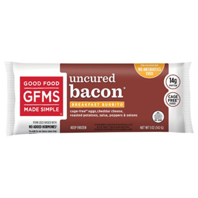 Good Food Made Simple Breakfast Burrito Uncured Bacon - 5 Oz - Image 2