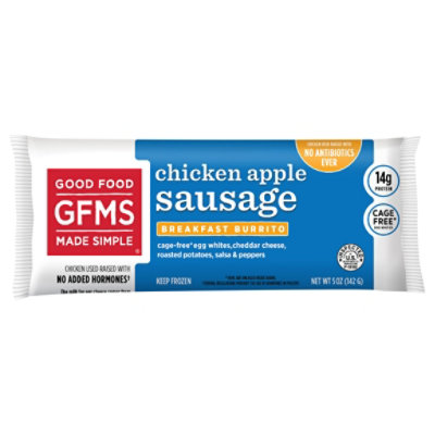 Good Food Made Simple Breakfast Burrito Chicken Apple Sausage - 5 Oz - Image 3