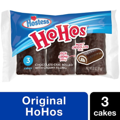 Hostess Hohos Rolled Chocolate Cake With Creamy Filling - 3 Oz